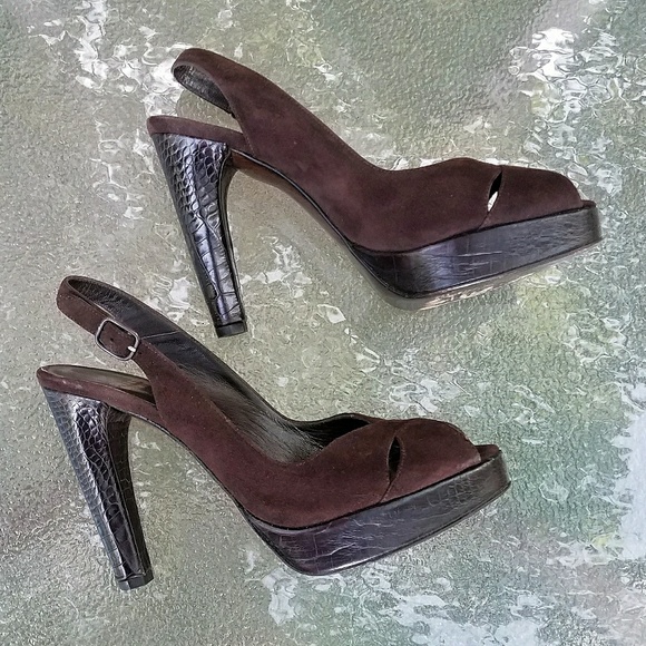 Stuart Weitzman Peep Toe Heels - Picture 1 of 8